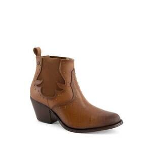 NEW FORASTERO women's textured leather ankle boots in dark brown